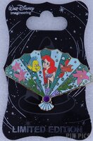 WDI - Ariel, Flounder and Sebastian - Little Mermaid - Floral Fan