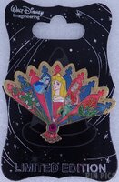 WDI - Aurora, Merryweather, Flora and Fauna - Sleeping Beauty - Floral Fan
