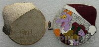 WDW - Figment - Santa Hat - Epcot Holidays Around The World 2016 - Figment Logo Pin