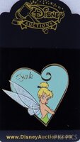 Disney Auctions - Tinker Bell Pouting in Turquoise Heart