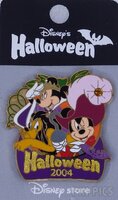 Japan - Mickey, Minnie and Pluto - Dressed As Villains - Logo - Halloween 2004 - JDS