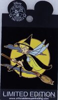 DS - Tinker Bell Riding a Broom - Dressed in Witch Costume - Halloween