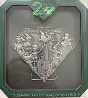 WDW - Celebrating Twenty Years of Disney Pins Jumbo - 3D Sculpted with Metal Stand