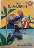 Fandango - Stitch with Popcorn Bucket and Lei - Popcorn Pin Pack - Lilo and Stitch 2025 Live Action - Furry