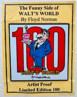 Fantasy - Walt's World by Floyd Norman - 100th Birthday Caricature - Red