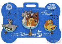 Eating at Tony's Restaurant - Lady and the Tramp 70th Anniversary Set - Dangle