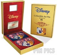 ACME HotArt - Side by Side - Lady and the Tramp Pin and Print Set - Artist Series 2015 - Jumbo - Jeweled