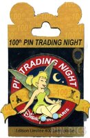 DLP - Tinker Bell with Mirror Set - 100th Pin Trading Night - Jumbo - Glows in the Dark - Version 1