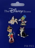 Japan - Pinocchio, Jiminy, Cleo and Figaro Set - JDS