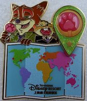 HKDL - Nick and Officer Clawhauser - Shanghai Disney - Designer Series Boxed Set - Pin Trading Carnival 2024