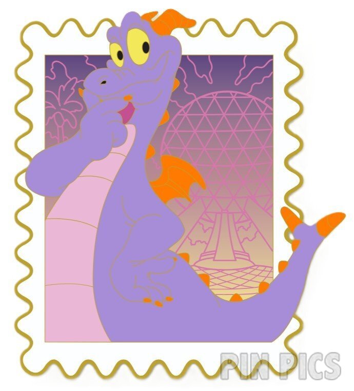限定品ディズニー☆Authentic Postage Stanp PP175997 - WDI - Figment - Spaceship Earth - Disney Park