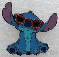 Loungefly - Stitch - Red Rhinestone Sunglasses - Jeweled - Hot Topic