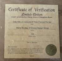 DLR - Date Nite at Disneyland Park Framed Set
