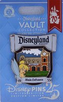 DLR - Tinker Bell at the Main Entrance - 1955 Opening Day Attraction Posters - Series 2 - Disneyland 70th Anniversary