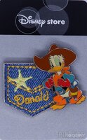 Japan - Donald Duck - Cowboy - Western Denim Pocket Name - JDS