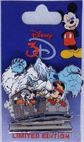 WDW - Yeti, Mickey, Donald and Goofy - Expedition Everest - April - Pin of the Month - 3D Attractions - Diorama