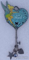 Tinker Bell - April - Birthstone Key Dangle