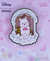 Miniso - Pooh - What a Sweet Day - Cherry Blossom - Glitter