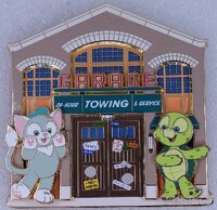 HKDL - Olu Mel and Gelatoni - The Garage Set - 24 Hour Towing and Service