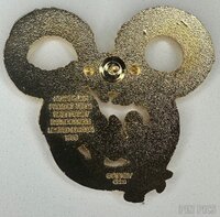WDI - Mickey Mouse Head Fire Breathing Dragon - Red and Black Fire – Orange on Gold