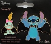 Loungefly - Stitch and Scrump Dressed as Vampire Bats Set - BoxLunch