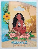 BoxLunch - Moana Kneeling in Flowers - Moana 2 - Monogram - Glow Under Black Light