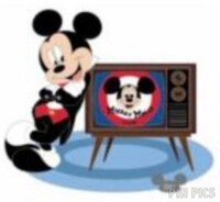 Mickey Leaning on a Lenticular TV - Mickey Mouse Club 70th Anniversary Series