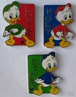 WDW - Donald's Nephews with Name - Cast Lanyard Series 4 - 2005 2006