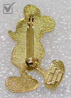 Button - Brooch - Mickey - White Face and Shoes