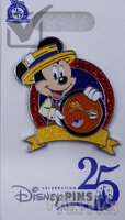 Mickey Dressed as Scoop - Holding Board - Celebrating 25 Years of Disney Pins