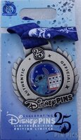 Stitch - Pin of the Month Collectors - Pin Trading 25th Anniversary Medals - August 2025  - Flipper