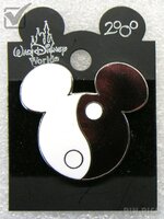 WDW - Yin Yang Mickey Head - Two White Dots - Error - Brownish Black - Version 1
