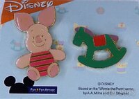 Japan - Piglet and Wooden Horse - Winnie the Pooh Set - Sega