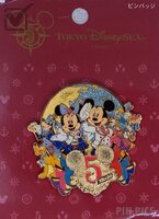 Japan - Mickey Mouse, Minnie, Donald Duck, Daisy, Pluto and Goofy - Fab 6 - 5th Anniversary - TDS