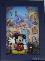 JDS - Mickey Mouse & Mocha Bear - Teddy Bear - Jumbo Framed - Brooch