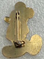 Mickey - Standing with Hands Behind Back - White face and Shoes - Red Shorts with Black Buttons - Brooch