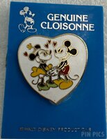 Mickey and Minnie - White Heart - Original