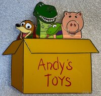 DLP - Rex, Hamm, Slinky Dog, and Snake in Andy's Toy Box - Toy Story 30 Years and Beyond - Slider