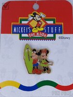 Mickey and Minnie with surfboard