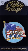 DA - Huey, Dewey and Louie Saluting in Front of the American Flag
