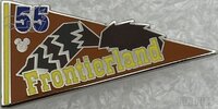 DLR - Davy Crockett Raccoon Hat - Frontierland - 55 Pennant Set - Hidden Mickey 2010