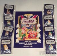DIS - Display Card with Pins - Snow White and the Seven Dwarfs Set - 1994 VHS Promo