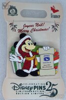 DLR - Mickey Dressed as Pere Noel - France - Christmas Around the World Series - Joyeux Noel