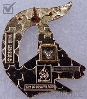 DLR - Space Mountain - Gothic Letter D - Key to Disneyland Series - Glittered