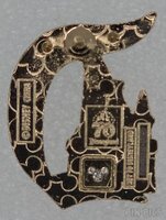 DLR - Sleeping Beauty Castle - Gothic Letter D - Key to Disneyland Series - Glittered