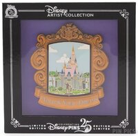 DIS - Sleeping Beauty and Cinderella Castles - Partners Statue - Jes Willis Disney Artist Collection - Jumbo - Spinner