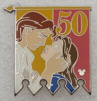 DLR - Belle and Prince Adam - 50th Banner Princess - Cast Lanyard Series 4 2006