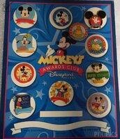 DLR - Mickey's Awards Club Completer Pin and Game Card Set - Kids' Award Pins