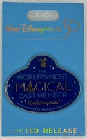 WDW - 50th Anniversary Name Tag - The World's Most Magical Cast Member - Cast Exclusive