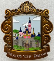 DIS - Sleeping Beauty and Cinderella Castles - Partners Statue - Jes Willis Disney Artist Collection - Jumbo - Spinner